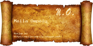 Meila Ompoly névjegykártya